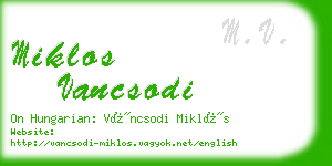 miklos vancsodi business card